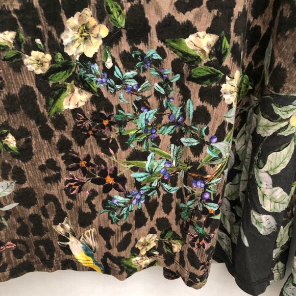 Johnny Was Ash Bird Leopard Swing Top Size Medium - Picture 5 of 10